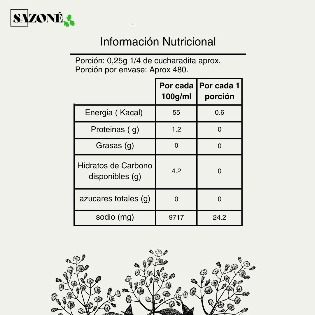 Sal de mar con pimienta negra