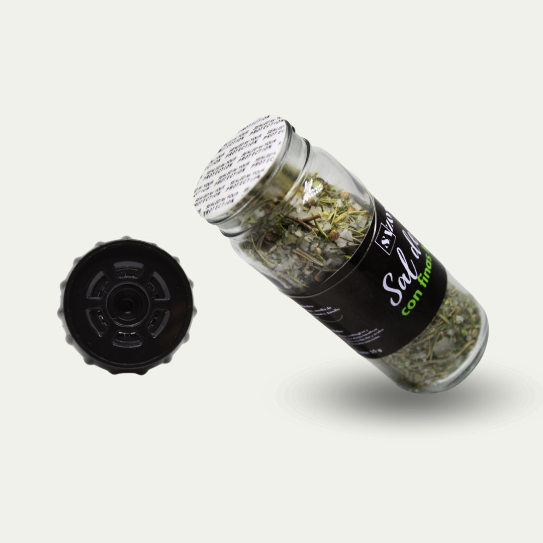 Sal de mar con pimienta negra