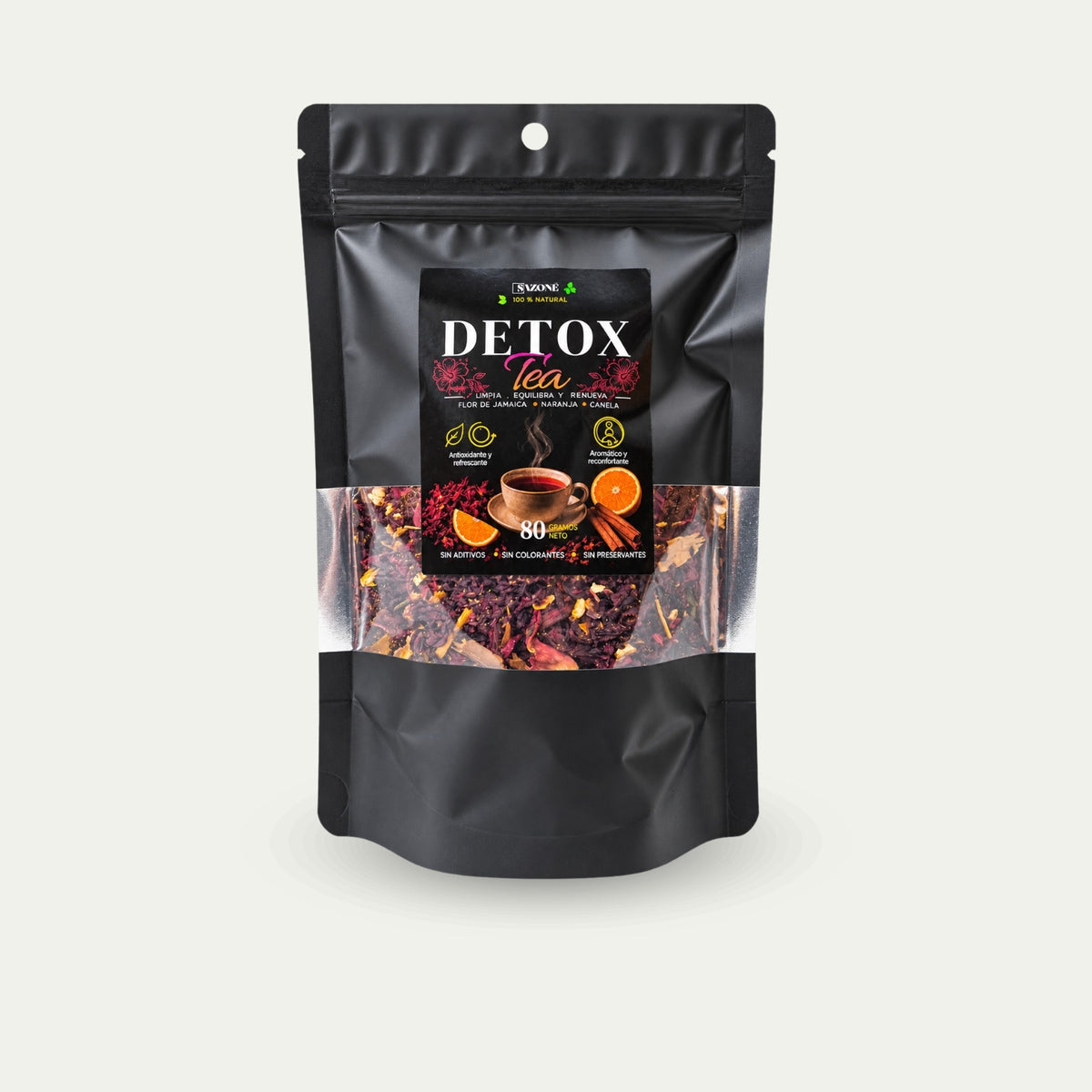 Detox Tea — Flor de Jamaica, Naranja y Canela | 80 g 🌺